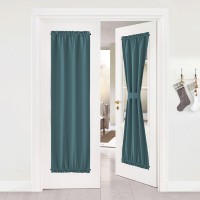 Nicetown Blackout Side Window Curtain French Door Sidelight Front Entry Way Thermal Insulated Door Window Blinds Shades Curtai