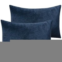 Ntbay 2 Pack Zippered Velvet Queen Pillowcases Super Soft And Cozy Luxury Fuzzy Flannel Pillow Cases With Zipper 20X30 Inches