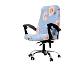 Deisy Dee Computer Office Chair Covers For Stretch Rotating Mid Back Chair Slipcovers Cover Only Chair Covers C162 (Blue Flower 2)