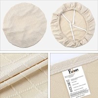 Fuloon 4 Pack Stretch Jacquard Chair Seat Covers, Removable Washable Anti-Dust Dinning Room Chair Seat Cushion Slipcovers (4, Beige)