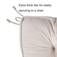 Big Hippo Rocking Chair Cushions Set, Rocking Chair Pads With Ties Soft Thicken Seat Pads Cushion Pillow For Indoor, Office, Home, Rocking Chairs (Beige)