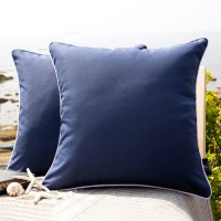 Phantoscope Pack Of 2 Outdoor Waterproof Throw Pillow Covers Decorative Square Pillows Cushion Case Patio For Couch Tent Sunbrel