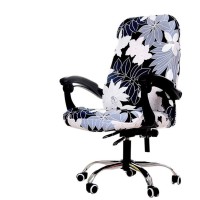 Womaco Printed Office Chair Covers, Stretch Computer Chair Cover Universal Boss Chair Covers Modern Simplism Style High Back Chair Slipcover - Leaves And Flowers, Large