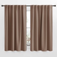 Nicetown Blackout Curtains And Drapes For Kitchen Cappuccino Color 52 Inches Wide By 54 Inches Long 2 Panels Set Thermal I