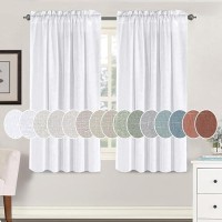 Off White Window Curtain Linen Textured Panels For Small Windows Kitchen Living Room Bedroom Rod Pocket Natural Durabl