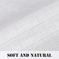 Off White Window Curtain Linen Textured Panels For Small Windows Kitchen Living Room Bedroom Rod Pocket Natural Durabl