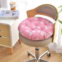 Vctops Bohemian Soft Round Chair Pad Garden Patio Home Kitchen Office Seat Cushion Flower Pink Diameter 18