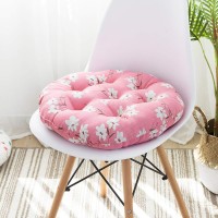 Vctops Bohemian Soft Round Chair Pad Garden Patio Home Kitchen Office Seat Cushion Flower Pink Diameter 18