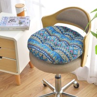 Vctops Bohemian Soft Round Chair Pad Garden Patio Home Kitchen Office Seat Cushion Blue Diameter 18