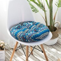 Vctops Bohemian Soft Round Chair Pad Garden Patio Home Kitchen Office Seat Cushion Blue Diameter 18