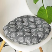 Vctops Bohemian Soft Round Chair Pad Garden Patio Home Kitchen Office Seat Cushion Tree Navy Diameter 16