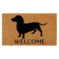 Calloway Mills Az103031729 Dachshund Breed Doormat 17 X 29 Naturalblack