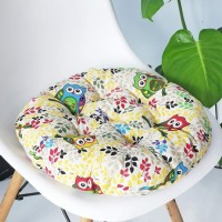 Vctops Bohemian Soft Round Chair Pad Garden Patio Home Kitchen Office Seat Cushion Owl Diameter 20