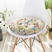 Vctops Bohemian Soft Round Chair Pad Garden Patio Home Kitchen Office Seat Cushion Owl Diameter 20