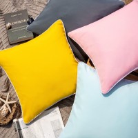 Phantoscope Pack Of 2 Outdoor Waterproof Solid Throw Decorative Pillow Cover Decorative Square Outdoor Pillows Cushion Case Pati