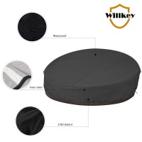 Bullstar Patio Round Daybed Cover 90 Inch, Outdoor Garden Furniture Cover Heavy Duty Oxford Fabric Day Bed Sofa Cover Waterproof Uv & Weather Resistant