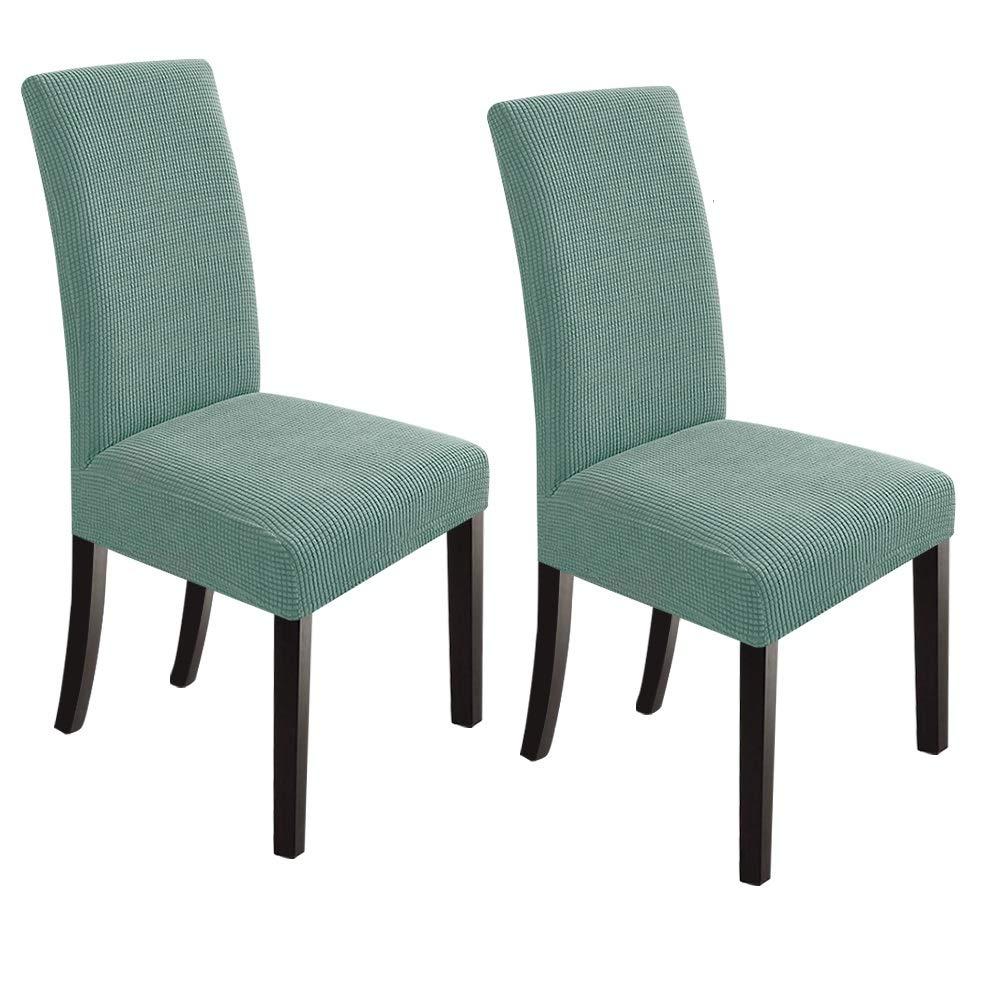 Northern Brothers Chair Covers, Dining Chair Slipcovers Set Of 2, Stretch Chair Protector For Dining Room, Restaurant, Kitchen, Party, Dark Cyan