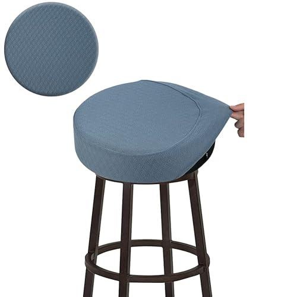 Buyue Bar Stool Covers Luxury Fabric Dia1214 Round Creaseresistant Stretchy Washable Jacquard Dustproof Stool Seat Slipcov