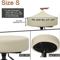 Buyue Bar Stool Covers Luxury Fabric Dia1214 Round Creaseresistant Stretchy Washable Jacquard Dustproof Stool Seat Slipcov