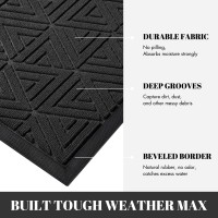 Yimobra Durable Front Entrance Door Mat Heavy Duty Outdoor Indoor Doormat Entryway Floor Mat Non Slip Rubber Backing Easy Cle