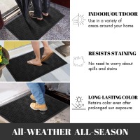 Yimobra Durable Front Entrance Door Mat Heavy Duty Outdoor Indoor Doormat Entryway Floor Mat Non Slip Rubber Backing Easy Cle