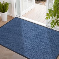 Mibao Front Door Mat Heavy Duty Durable Welcome Mat For Outdoor Indoor Dirt Trapper Waterproof Super Absorbent Door Mat For En