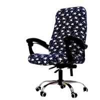 Womaco Printed Office Chair Covers, Stretch Computer Chair Cover Universal Boss Chair Covers Modern Simplism Style High Back Chair Slipcover (Star, Medium)