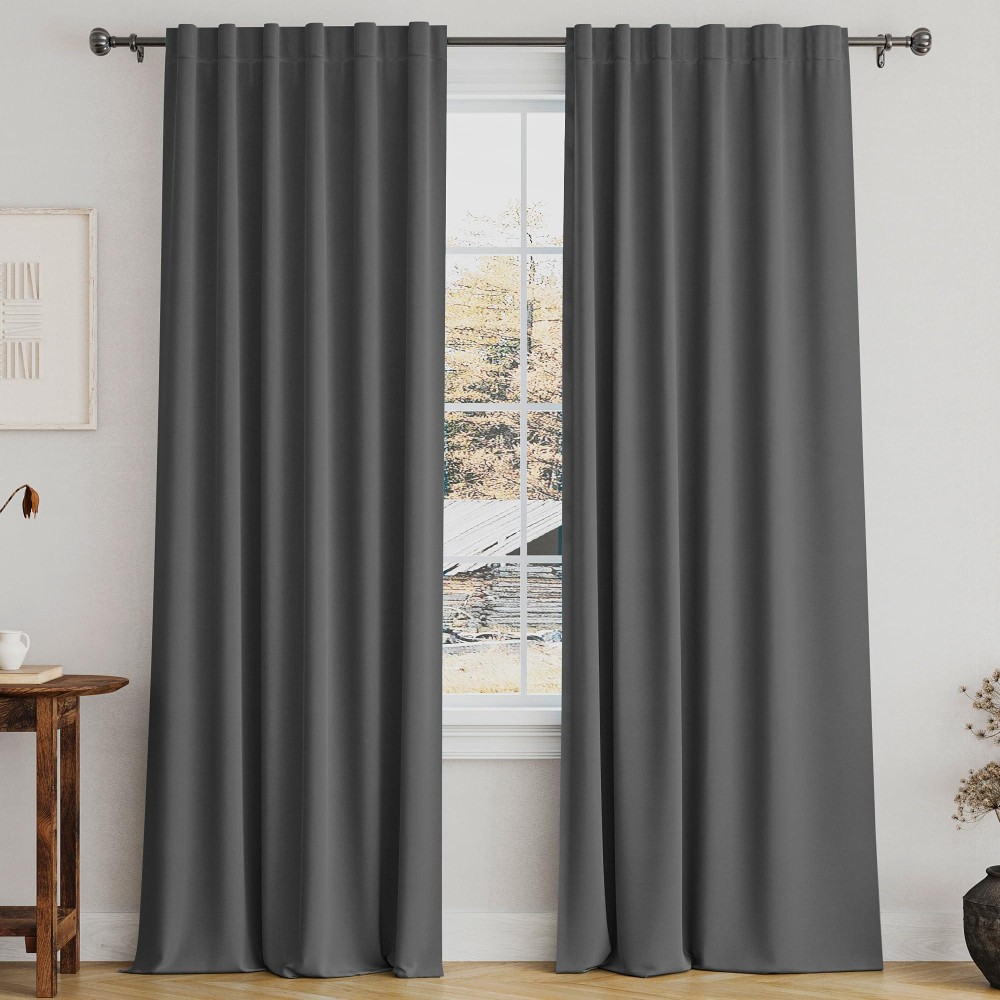 Turquoize Blackout Curtains 84 Inch Long Window Treatments Blinds Thermal Insulated Drapes Rod Pocketback Tab Curtains Home Dec