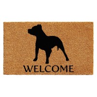 Calloway Mills Az103011729 Pit Bull Breed Doormat 17 X 29 Naturalblack