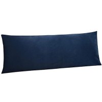 Ntbay 1 Pack Zippered Velvet Body Pillow Cover Super Soft And Cozy Luxury Fuzzy Flannel 20X54 Long Pillowcase With Zipper 20X5