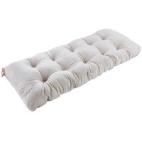 Big Hippo Indoor Bench Cushion, Soft Thicken Bench Cushion Bench Pads With Ties - 47.24X17.71X1.96 Inches, Beige