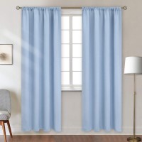 Bgment Rod Pocket Room Darkening Curtains For Bedroom Thermal Insulated Blackout Window Curtain For Living Room 42 X 84 Inch