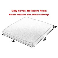 Sigmat Outdoor Seat Cushion Cover Water Repellent Square Chair Cushion Cover-Only Cover Teal 18