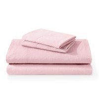 Bare Home Ultra Soft Washed Microfiber 4 Piece Sheet Set Linenlike Look Easy Care Hypoallergenic Deep Pocket Up To 15 1