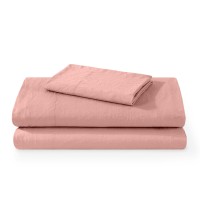 Bare Home Ultra Soft Washed Microfiber 3 Piece Sheet Set Linenlike Look Easy Care Hypoallergenic Deep Pocket Up To 15 1