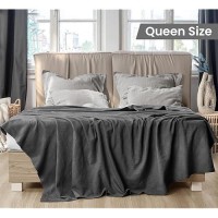 Utopia Bedding Smoke Gray Cotton Blanket [Queen  90X90 Inch] 350Gsm Soft Thermal Blanket (Pack Of 8)