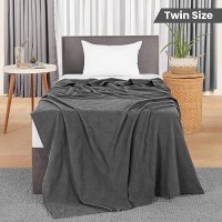 Utopia Bedding Smoke Gray Cotton Blanket [Twin  90X72 Inch] 350Gsm Soft Thermal Blanket (Pack Of 10)