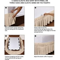 Utopia Bedding Queen Elastic Bed Ruffle Easy Wrap Around Ruffle Microfiber Bed Skirt With Adjustable Elastic Belt 16 Inch Ta