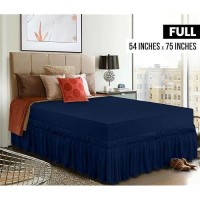 Utopia Bedding Full Elastic Bed Ruffle Easy Wrap Around Ruffle Microfiber Bed Skirt With Adjustable Elastic Belt 16 Inch Tai