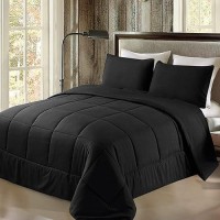 Exclusivo Mezcla Lightweight Reversible 2Piece Comforter Set All Seasons Down Alternative Comforter With 1 Pillow Sham Twin S