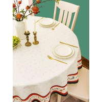 Ehousehome Indoor Outdoor Tablecloth Water Resistant Spill Proof Fabric Table Cover 60Inch Round Tablecloths,Paisley