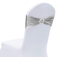 Obstal 10 Pcs Spandex Stretch Chair Sashes Bows For Wedding Reception- Universal Elastic Chair Cover Bands With Buckle Slider For Banquet, Party, Hotel Event Decorations Sashes