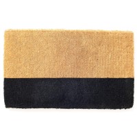 Fab Habitat Modern Extra Thick Doormat Handwoven Durable Natural Coir Entryway Front Door Porch Patio Black Belt Bla