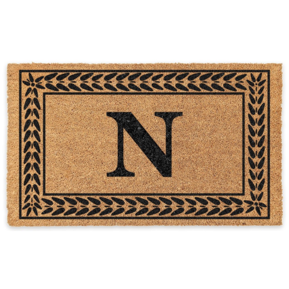 Coco Mats N More Coir Personalized Doormats Monogrammed 38 X 60 Made In Usa Tough Coir Cleans Dirtiest Shoes Black L