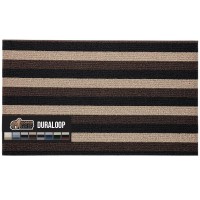 Gorilla Grip Heavy Duty Striped Doormat Thick Bristles Crush Proof Texture Catches Dirt From Shoes Strong Backing Easy To C