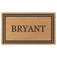 Coco Mats N More Black Double Bordered Personalized Coco Doormat 18 X 30 With Vinyl Backing Personalized Welcome Mats Tou