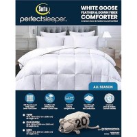 Serta Goose Feather Down Fiber Cotton Comforter Twin Size 100 Cotton Down Duvet Insert Hotel Luxury Hypoallergenic Bedding