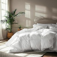 Serta Goose Feather Down Fiber Cotton Comforter King Size 100 Cotton Down Duvet Insert Hotel Luxury Hypoallergenic Bedding