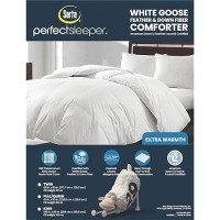 Serta Goose Feather Down Fiber Cotton Comforter Queen Size 100 Cotton Down Duvet Insert Hotel Luxury Hypoallergenic Bedding