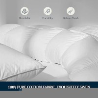 Serta Goose Feather Down Fiber Cotton Comforter Twin Size 100 Cotton Down Duvet Insert Hotel Luxury Hypoallergenic Bedding